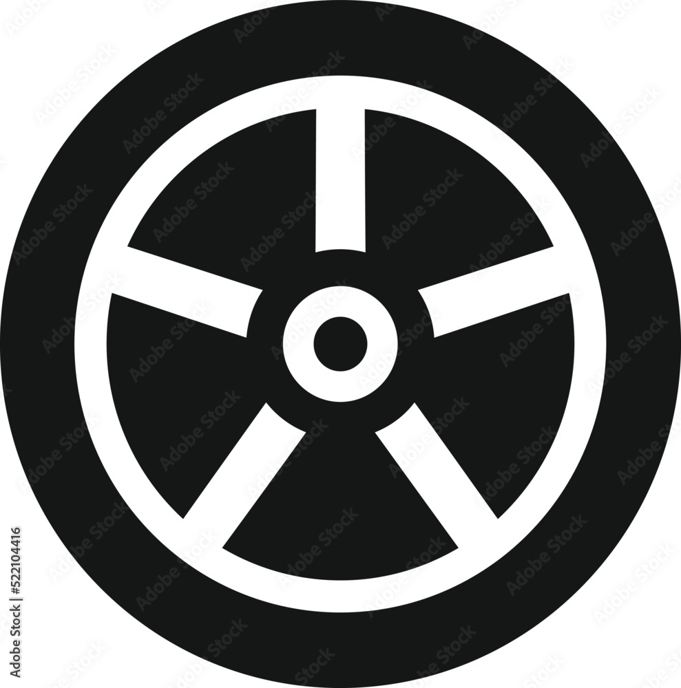 Car wheel icon simple vector. Spare part Car wheel icon simple vector. Spare part