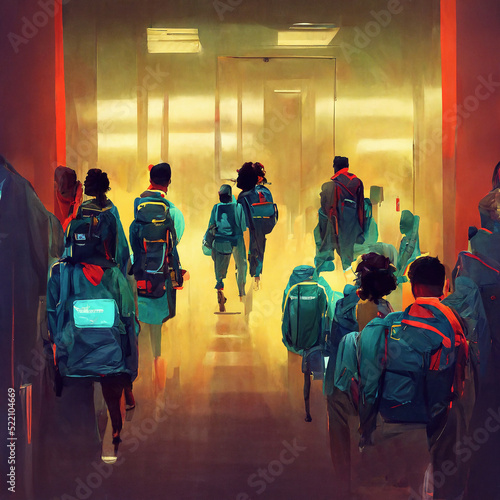 back to school abstract illustration