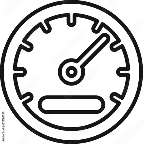 Speedometer icon outline vector. Car engine