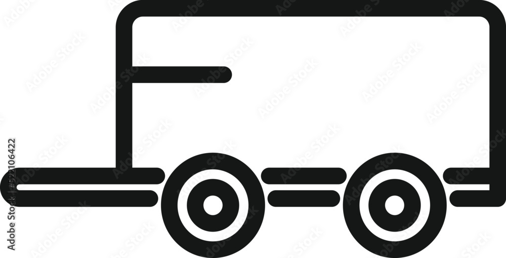 Car trailer icon outline vector. Auto mechanic Car trailer icon outline vector. Auto mechanic