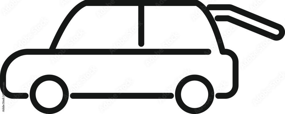 Open car backdoor icon outline vector. Auto service Open car backdoor icon outline vector. Auto service