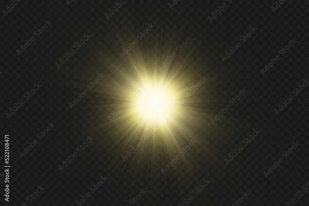 Light effects, glare, glitter, explosion, golden light, Vector illustration. shining golden stars. Light effects, glare, glitter, explosion, golden light, Vector illustration. shining golden stars.