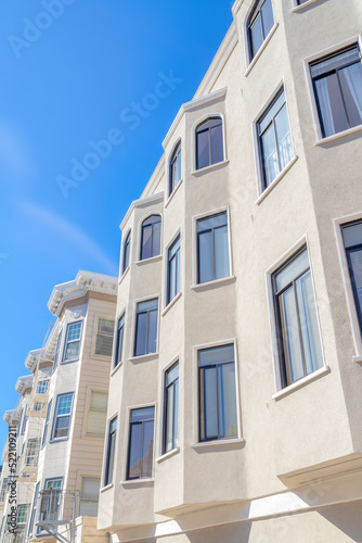 Apartment buildings with beige exterior in San Francisco, California