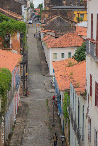 São Luis, MA, Brazil - March 13th, 2017 - Streets of the historic center of Sao Luis do Maranhão in Brazil