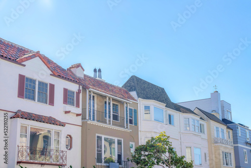 Residences in San Francisco  California against the sky