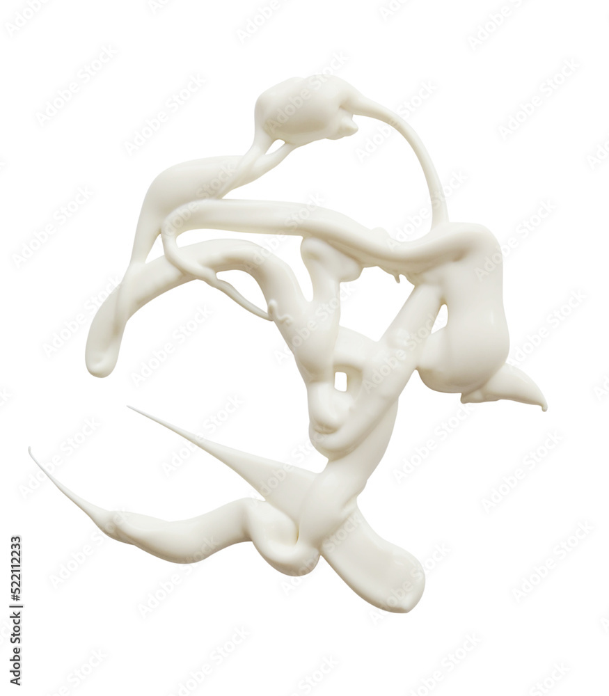 White cream on a white background, can be used as mayonnaise too White cream on a white background, can be used as mayonnaise too