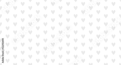 Hand drawn background with hearts. Seamless grungy wallpaper on surface. Chaotic texture with many love signs. Lovely pattern. Line art. Print for banner, flyer or poster. Black and white illustration