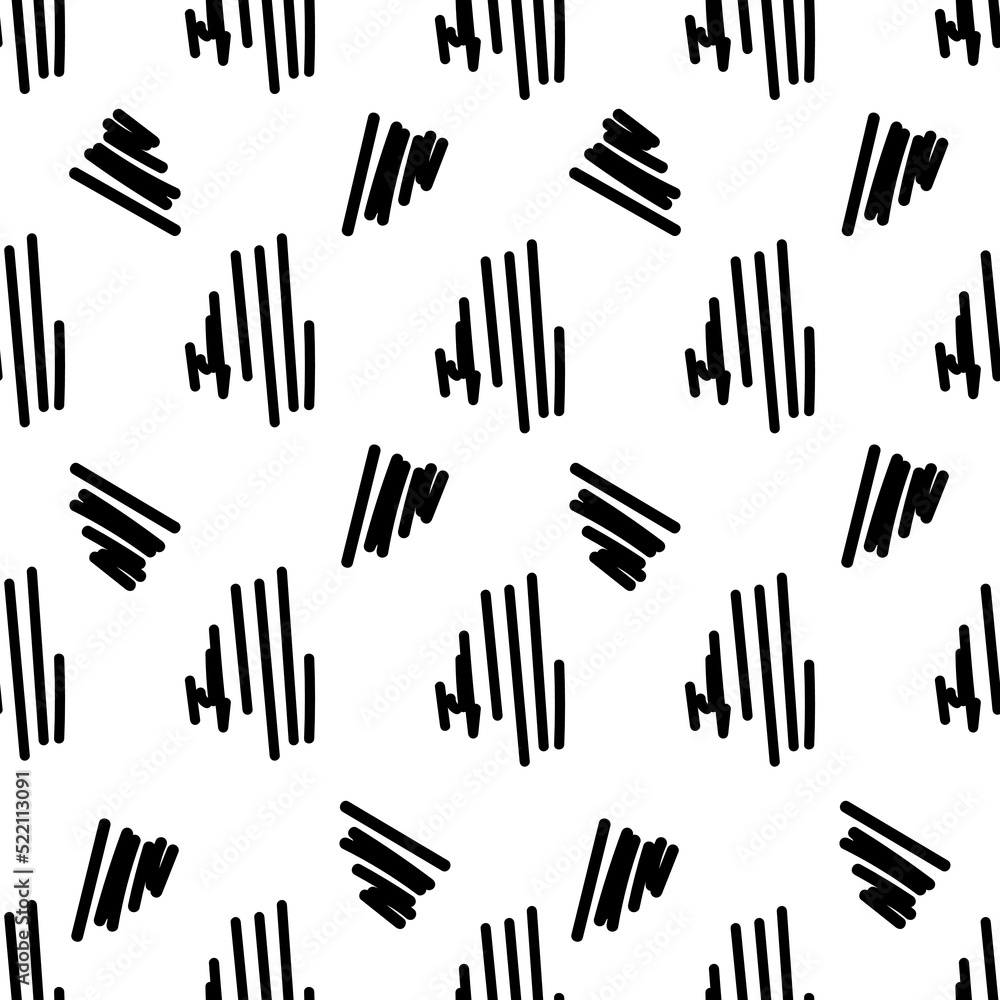 Vector. Hand drawn monochrome grey, black and white seamless pattern. Hatching. Abstract vector texture from strokes in grunge style. Backgrounds with ink, felt-tip pen, brush, ink. Vector. Hand drawn monochrome grey, black and white seamless pattern. Hatching. Abstract vector texture from strokes in grunge style. Backgrounds with ink, felt-tip pen, brush, ink.
