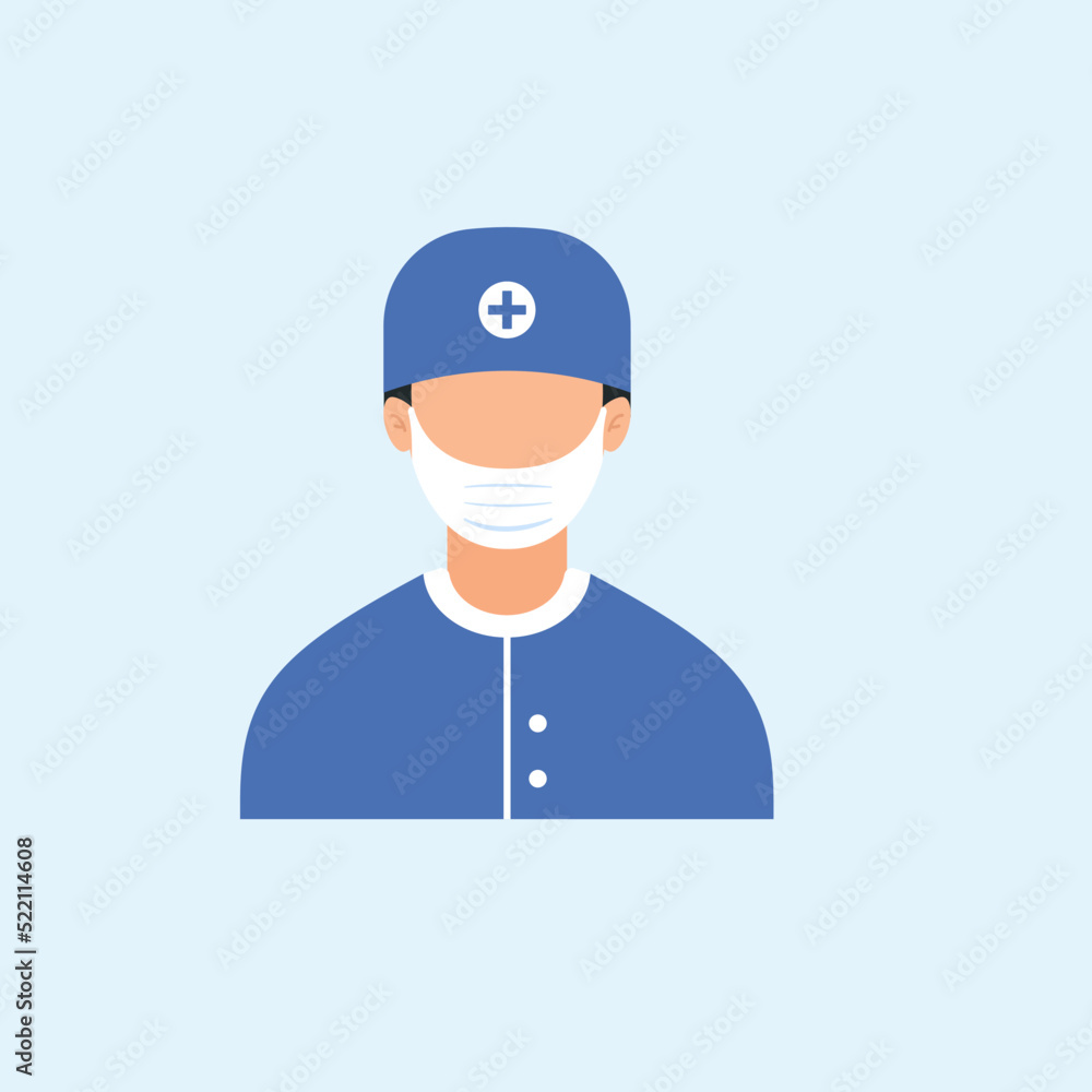 Illustration of doctor or nurse Illustration of doctor or nurse