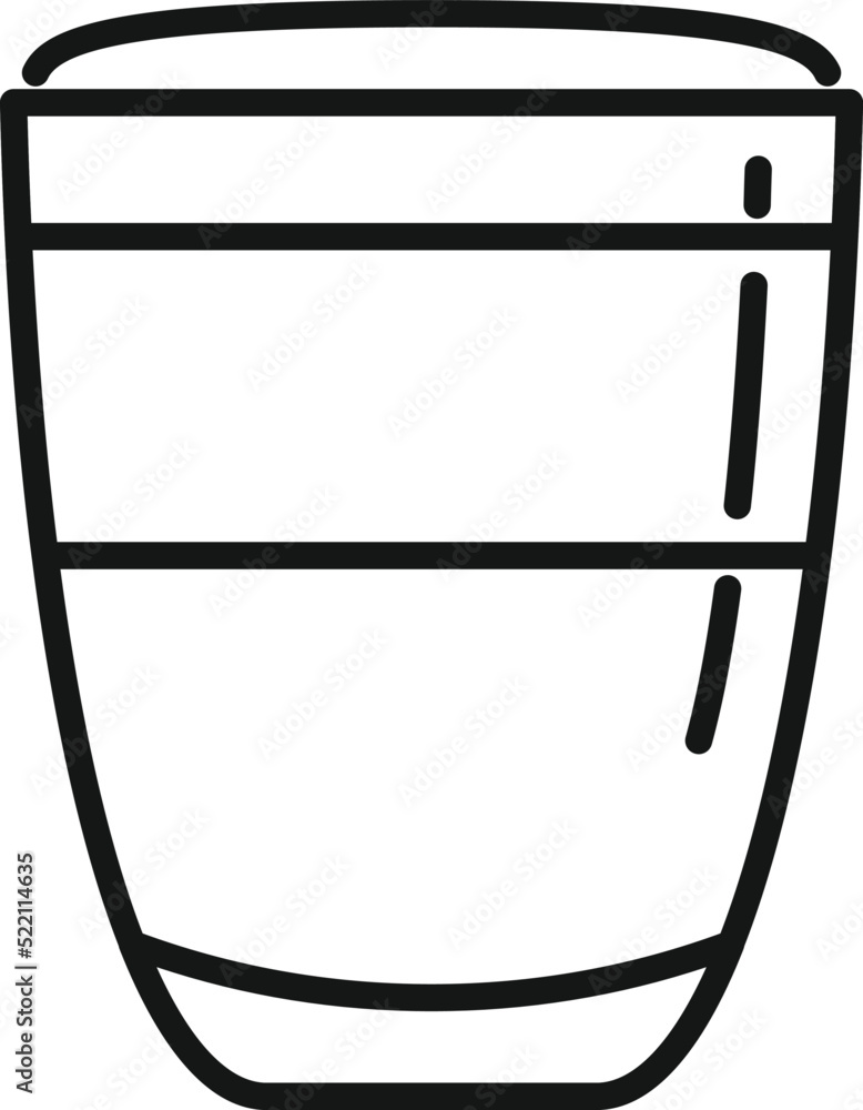 Cream latte icon outline vector. Coffee cup
