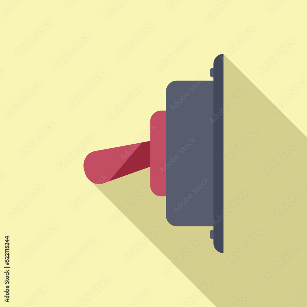Light breaker icon flat vector. Box panel Light breaker icon flat vector. Box panel