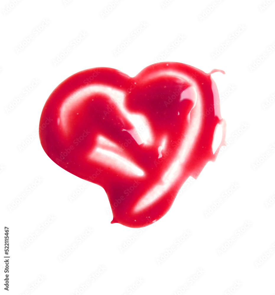 Lip Gloss heart shaped on transparent background Lip Gloss heart shaped on transparent background