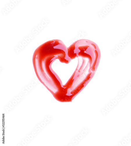 Lip Gloss heart shaped on transparent background