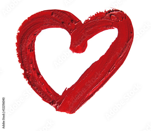 smashed red heart shaped on transparent background
