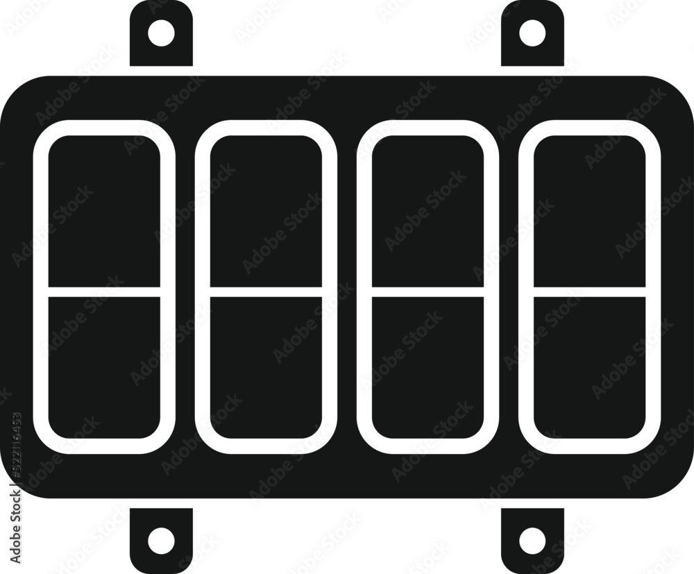 Electrician breaker icon simple vector. Circuit box Electrician breaker icon simple vector. Circuit box