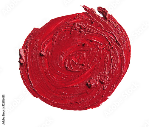 Smudged RED lipstick on transparent background Circle Shape