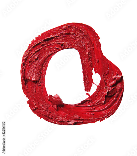 Smudged Red lipstick Abstract Shape on transparent background