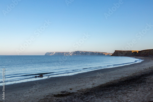 Early morning coastal landscape on the Isle of Wight, looking towards Freshwater Bay © lemanieh