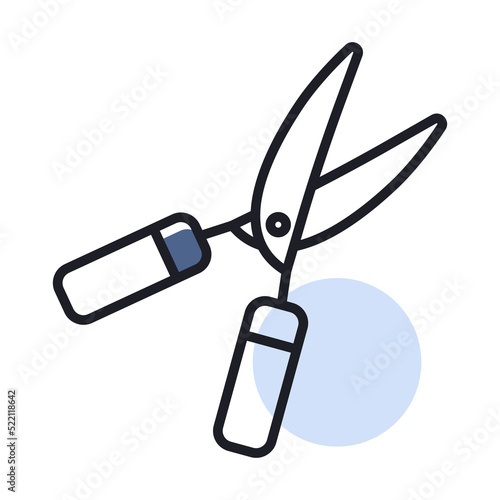 Garden shears vector icon, hedge shears sign
