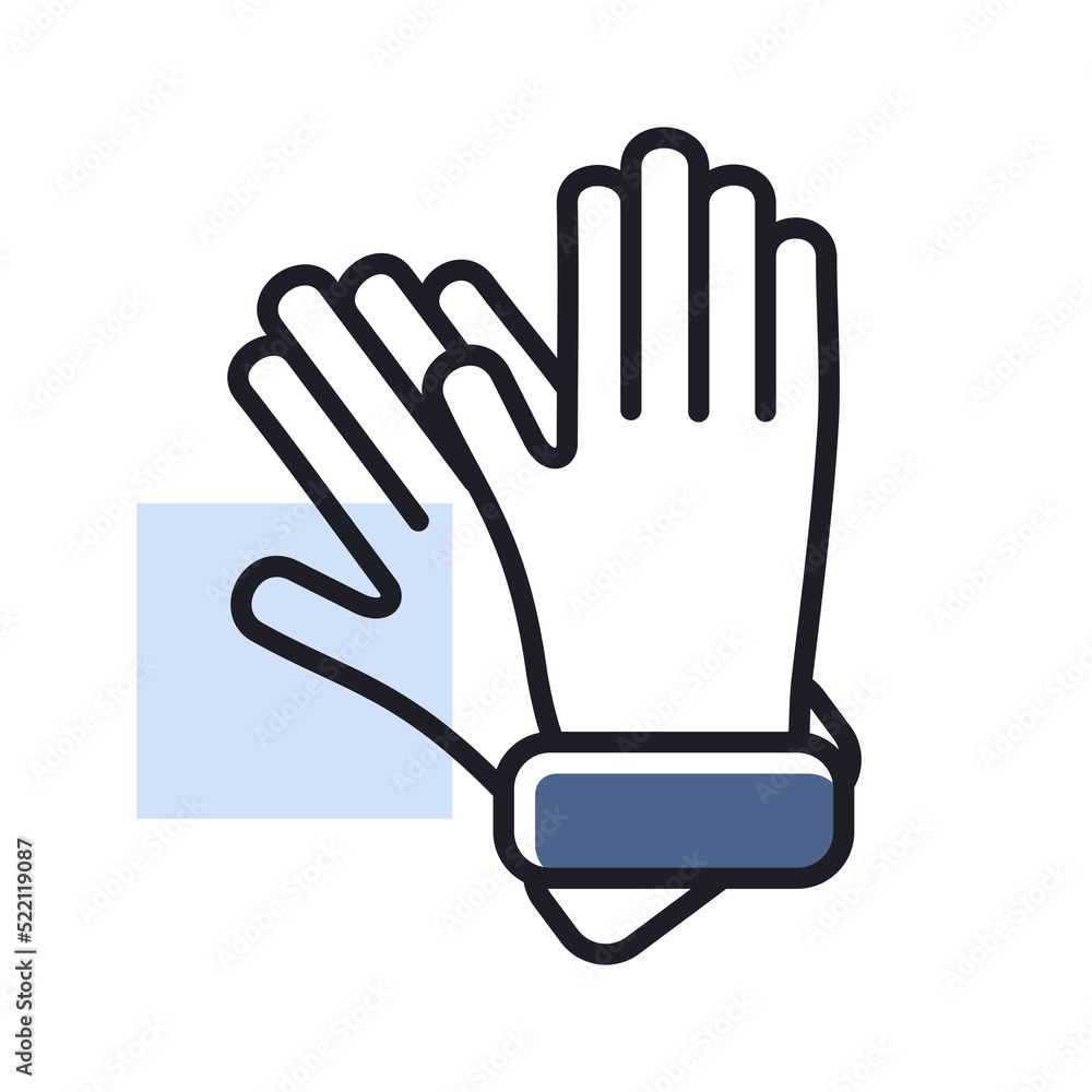 Gardening gloves for work isolated vector icon Gardening gloves for work isolated vector icon