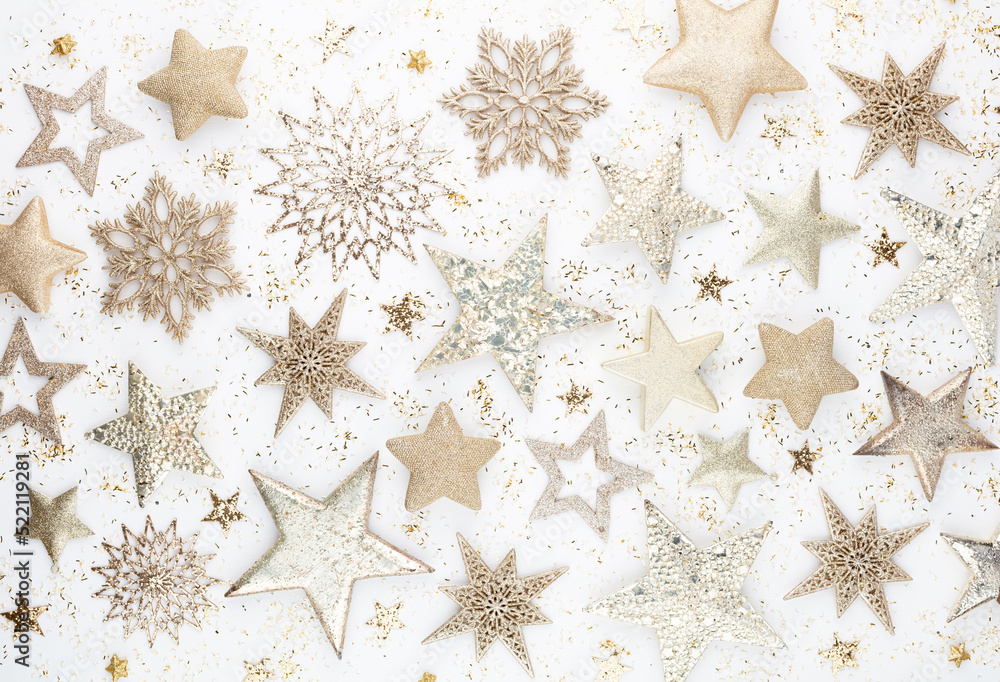 New Year celebration and Christmas background, Christmas decorations top view. New Year celebration and Christmas background, Christmas decorations top view.