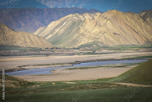 toktogul  mountain landscape in kyrgyzstan  central asia