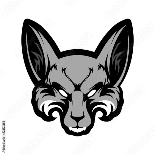 Fox mascot logo design with modern illustration concept style for badge, emblem and tshirt printing. © 4ek