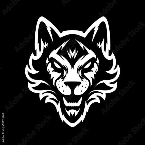Wolf head logo. Great for sports logotypes and team mascots.