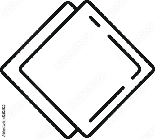 Square tissue icon outline vector. Paper box