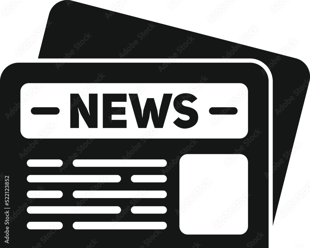 Newspaper article icon simple vector. News paper Newspaper article icon simple vector. News paper