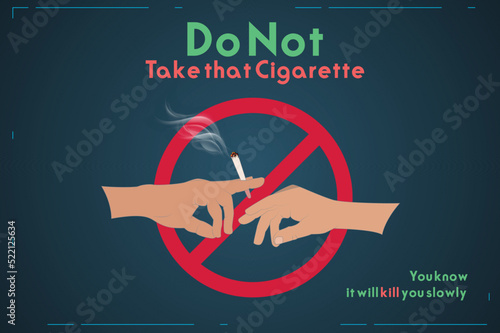 Do not take that Cigarette Design, Quit Smoking Design, Social Media 