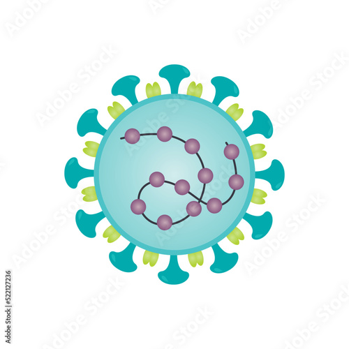 Coronavirus vector graphic template