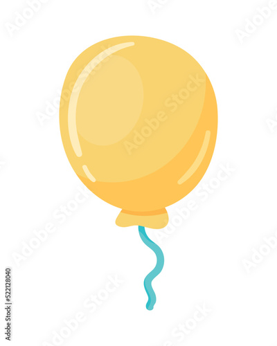 yellow balloon helium floating