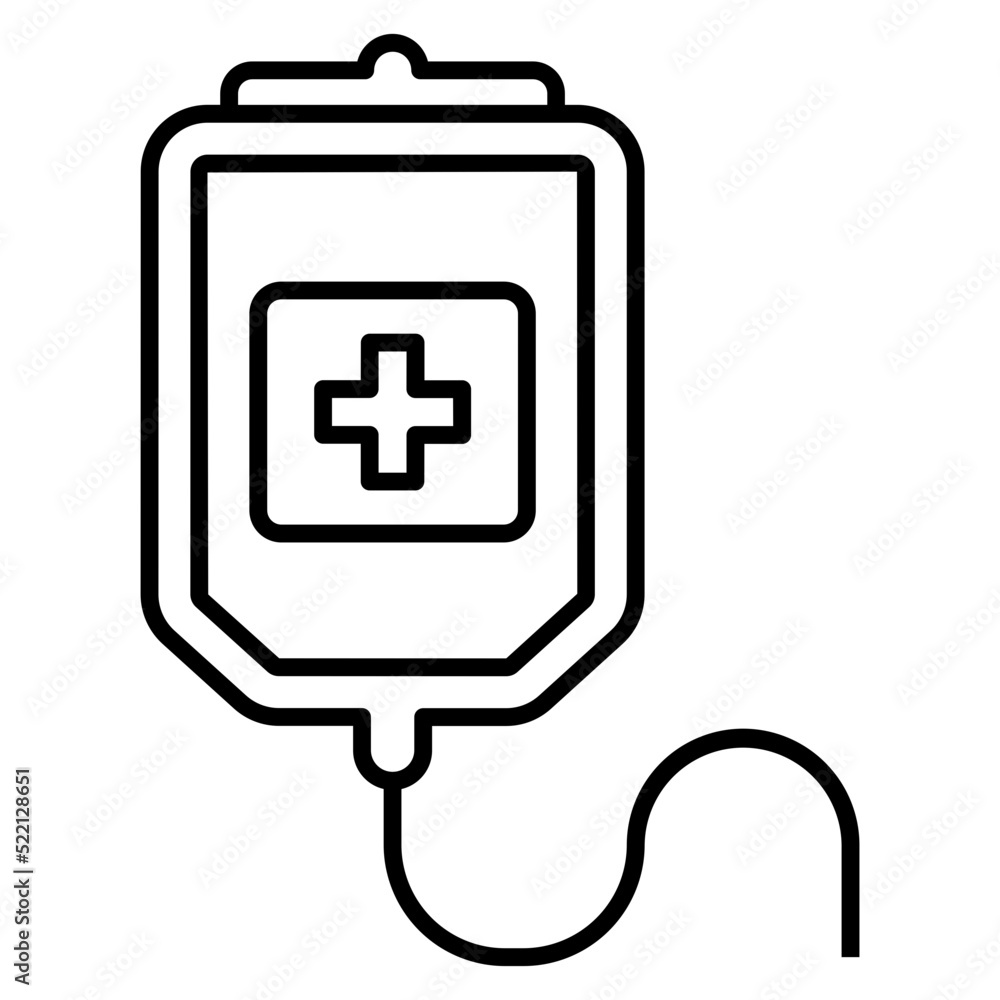 Blood Bag Line Icon Blood Bag Line Icon