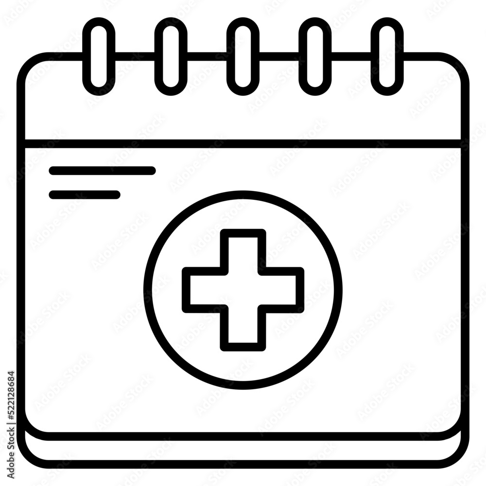 Fototapeta premium Calendar Line Icon