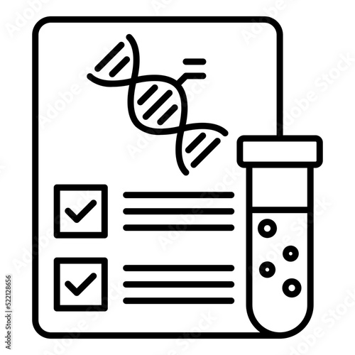 Dna Test Line Icon