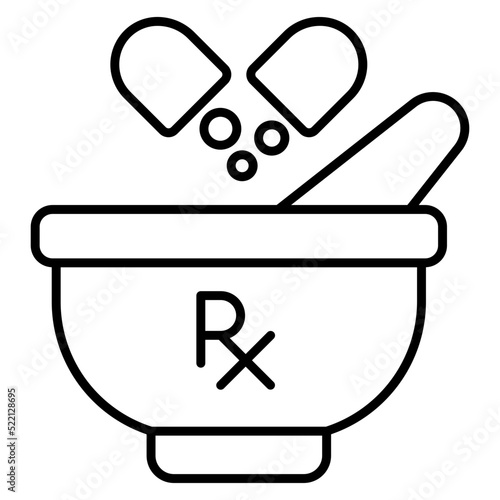 Herbal Medicine Line Icon