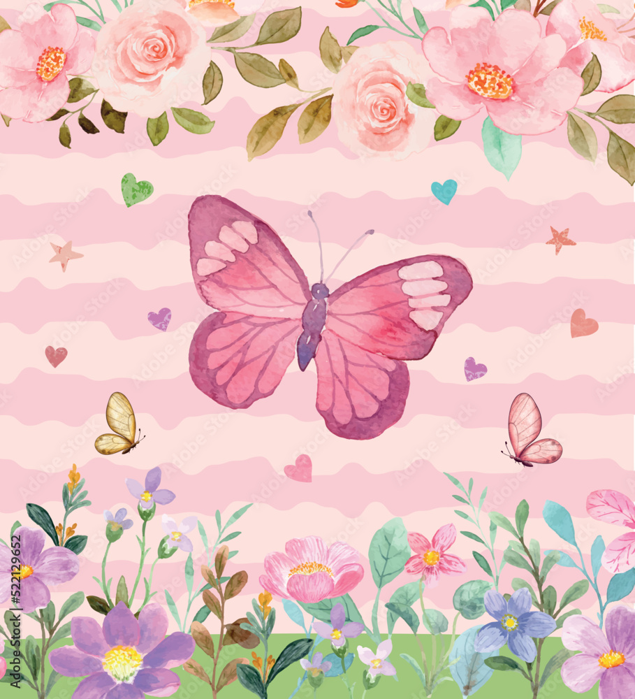 Vetor De Jardim Encantado Rosa Do Stock Adobe Stock Vetor De Jardim Encantado Rosa Do Stock Adobe Stock