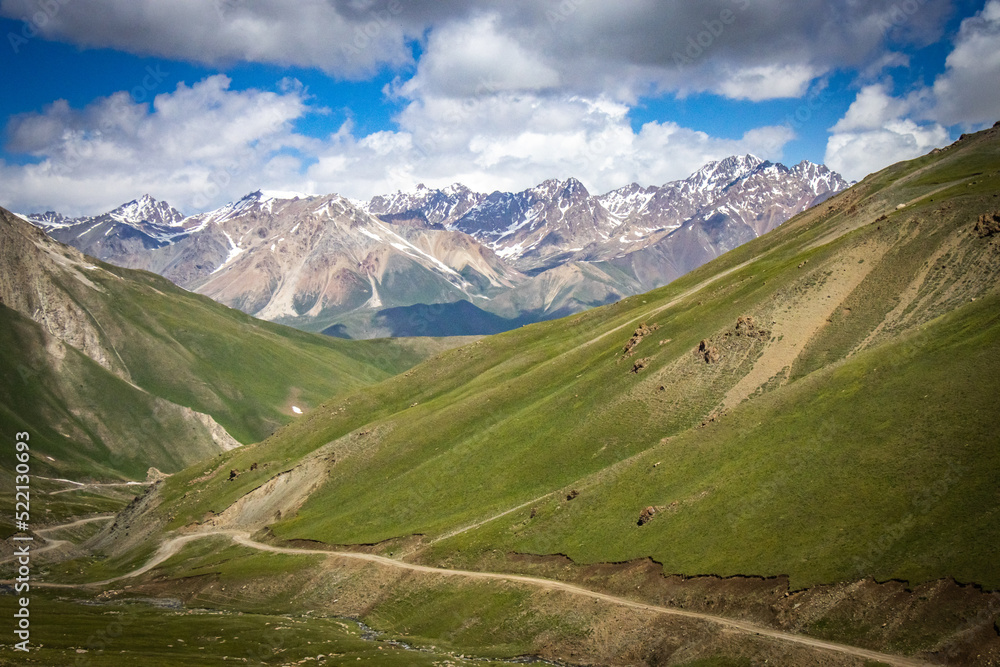 mountain landscape, high altitude, kyrgyzstan, central asia mountain landscape, high altitude, kyrgyzstan, central asia