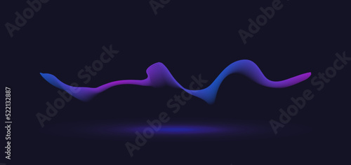 Abstract dynamic motion wave. Gradient line background vector design.