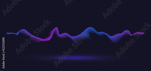 Abstract dynamic motion wave. Gradient line background vector design.