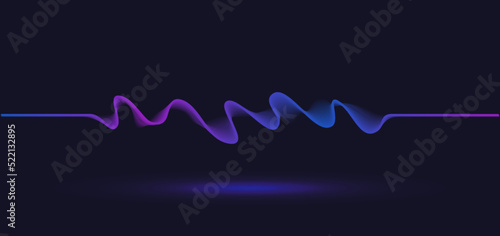 Abstract dynamic motion wave. Gradient line background vector design.