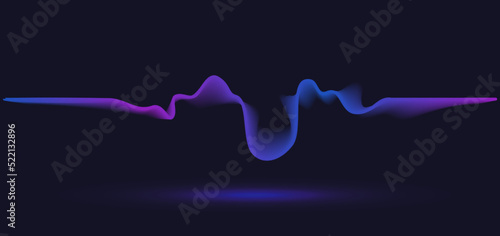 Abstract dynamic motion wave. Gradient line background vector design.