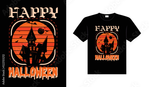 Halloween horror vintage t-shirt design  scary print template vector graphics  high-quality typography illustration shirt design