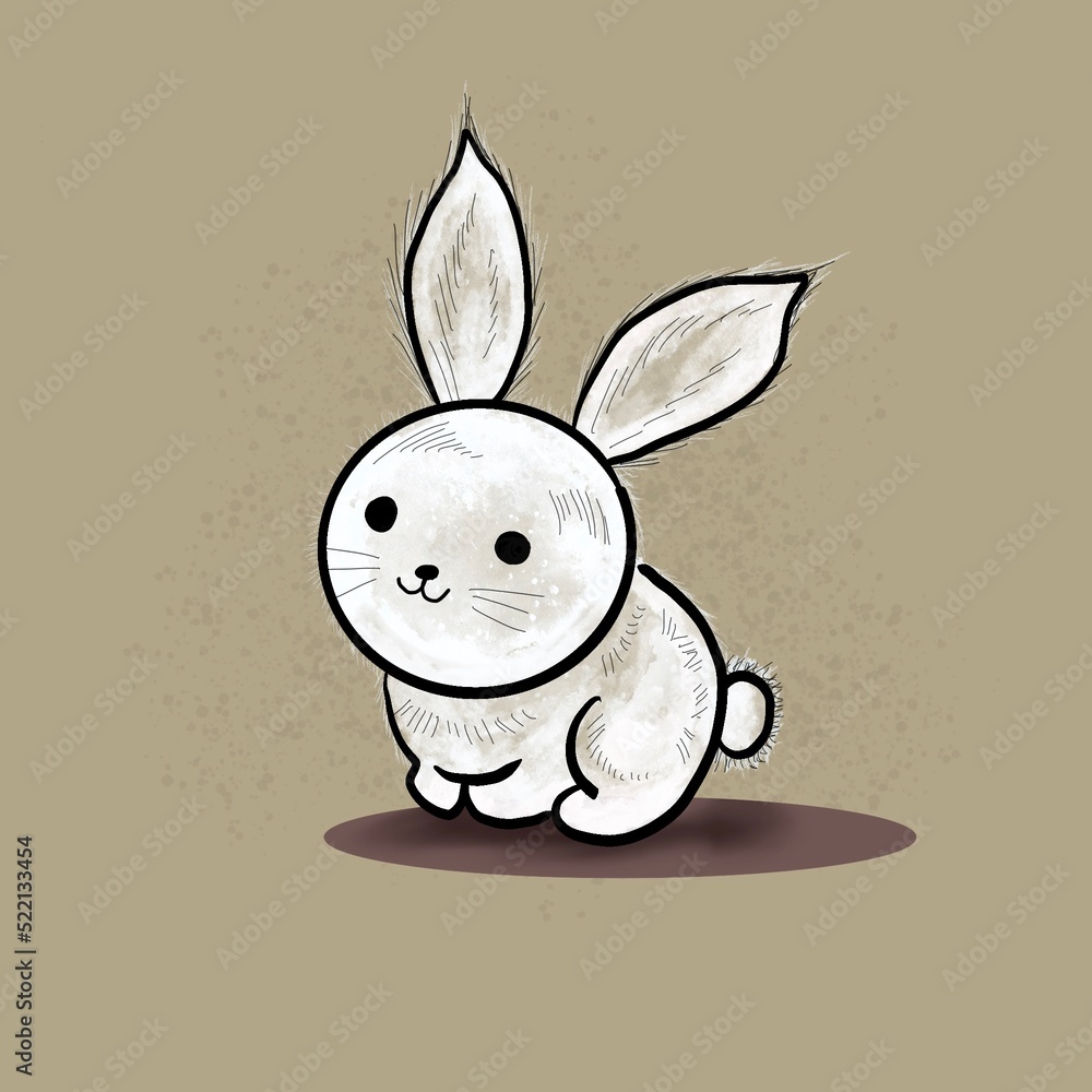 Fototapeta premium Cute Bunny Illustration 