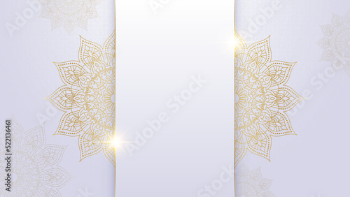 Luxury mandala design with gold color, Vector mandala floral patterns with white background