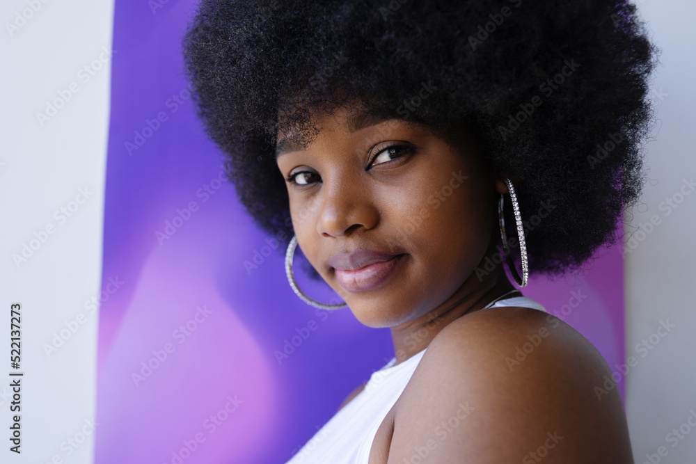 Young black woman with Afro hairstyle Young black woman with Afro hairstyle