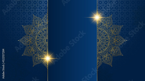 Luxury mandala with royal golden arabesque arabic islamic east style background
