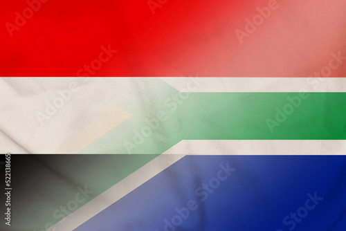 Yemen and South Africa official flag transborder contract ZAF YEM photo