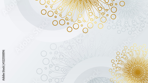 Golden vector mandala isolated on white background. A symbol of life and health. Invitation, wedding card, scrapbooking, magic symbol.